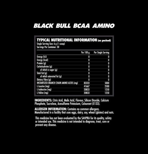 Black Bull BCAA Aminos - Image 2