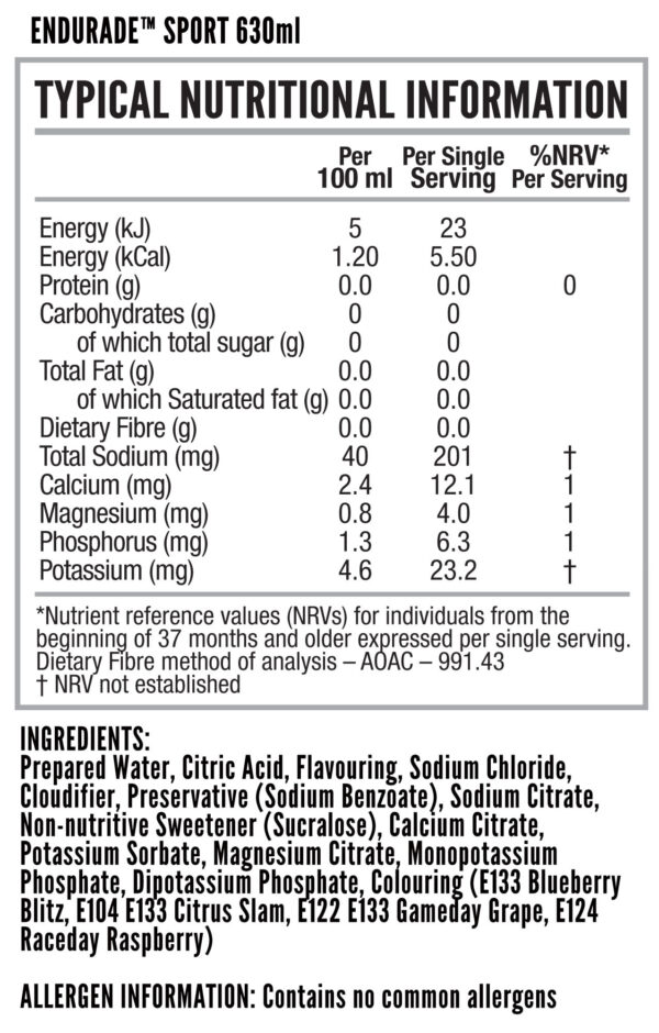 ENDURADE Sport RTD 630ML x 12 - Image 3