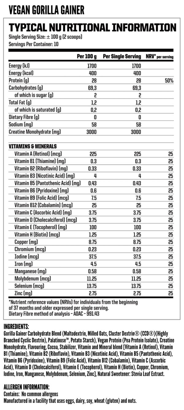 GORILLA GAINER 1kg - 4kg - Image 2