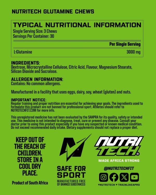 Glutamine Chews - (Tropical Punch Flavour) - Image 2