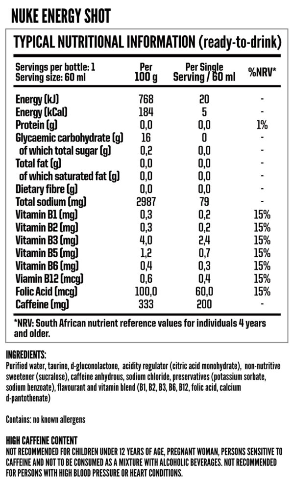 NUKE ENERGY SHOT 60ML (Candy Cruise Flavour) - Image 2